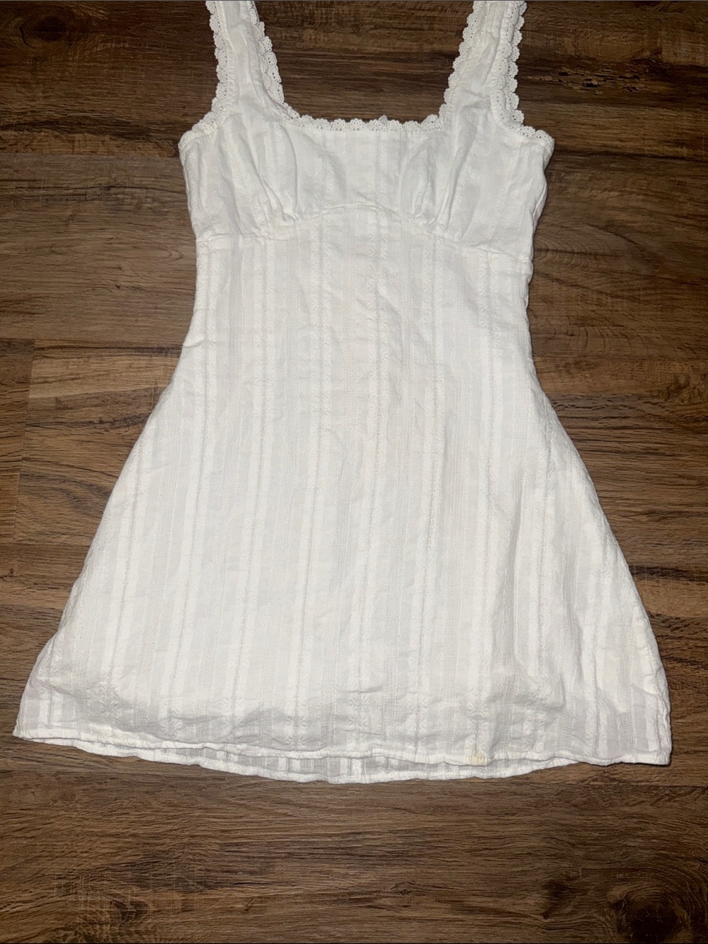 Princess Polly White Lace Trim Mini Dress - Picture 4 of 11